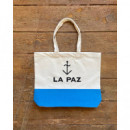 Bolsa Bolso Tote Bag LA PAZ Ecru Blue