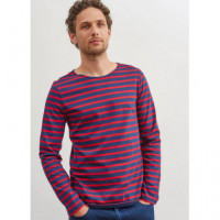 Camisetas Hombre Camiseta Unisex SAINT JAMES Minquiers Marine Tulipe