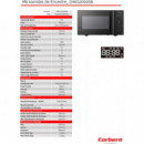 CORBERÓ Microondas Capacidad 20 Litros Color Negro CMICG2000DB