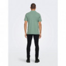 ONLY&SONS Polos Polo Only & Sons de Hombre Manga Corta Chinois Green