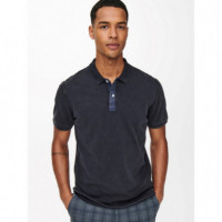 ONLY&SONS Polos Polo Only & Sons de Hombre Manga Corta Night Sky