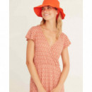 Vestidos Vestido XANTIK Cruzado Volante Ceramic