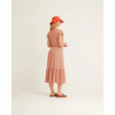 Vestidos Vestido XANTIK Cruzado Volante Ceramic