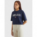 Crop Top de Manga Corta de los Archivos Tommy Jeans  TOMMY HILFIGER