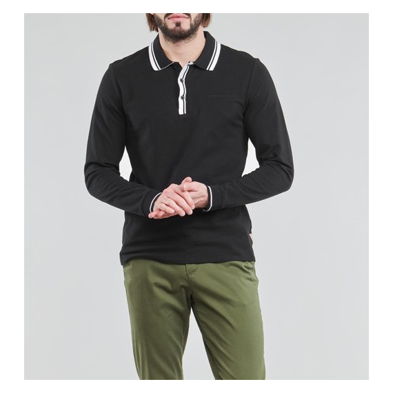 Polo GUESS Negro Manga Larga