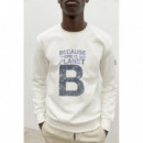 Jerséis y Sudaderas Sudadera ECOALF de Hombre Great B Blanca