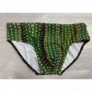 Bañador Slip XTG estampado verde