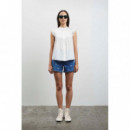 Blusas y Camisas Camisa ICHI Fivaro Blanc de Blanc