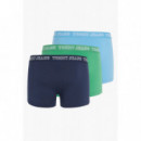 3PACK Boxer TOMMY JEANS Marino-celeste-verde