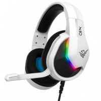 Casque + Microphone PHOENIX X-io Gaming Rgb Blanc