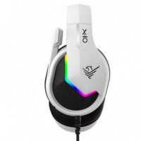 Casque + Microphone PHOENIX X-io Gaming Rgb Blanc