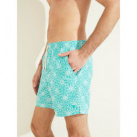 Bañador GUESS Estamapado Floral Azul - Guanxe Atlantic Marketplace