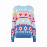 SUGARHILL BRIGHTON Jerséis y Sudaderas Jersey Sugarhill Rosie Fairisle Blue Multi Summer Loving - Guanxe Atlantic Marketplace