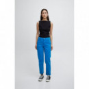 Vaqueros Mujer Pantalones ICHI Cenny Raven Blue