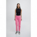 Vaqueros Mujer Pantalones ICHI Cenny Raven Super Pink