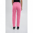 Vaqueros Mujer Pantalones ICHI Cenny Raven Super Pink