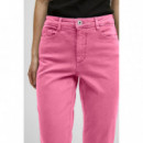 Vaqueros Mujer Pantalones ICHI Cenny Raven Super Pink