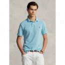 POLO RALPH LAUREN Polos Polo de Hombre de Piqué Ralph Lauren Slim Fit Watchhill Blue Heather