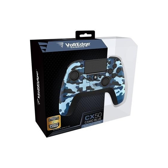 Mando Inalámbrico CX50 Azul Camuflaje PS4 Voltedge  PLAION