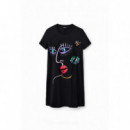 Vestido Camiseta con Ilustración Cara-arty DESIGUAL