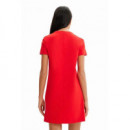 Vestido Camiseta con Ilustración Cara-arty DESIGUAL