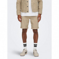 Bermudas ONLY&SONS Regular Ply Twill Chinchilla