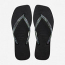 Chanclas Square Logo Metallic - HAVAIANAS