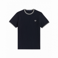 Camisetas Hombre Camiseta FRED PERRY con Ribete Twin Tipped Azul Marina - Guanxe Atlantic Marketplace