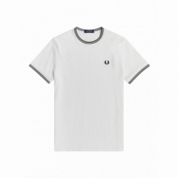 Camisetas Hombre Camiseta FRED PERRY con Ribete Twin Tipped Blanca - Guanxe Atlantic Marketplace