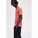 Polos Polo FRED PERRY M12 Rosa Cibernético Rosa Brillante Negro Made In England