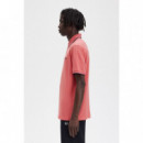 Polos Polo FRED PERRY M12 Rosa Cibernético Rosa Brillante Negro Made In England