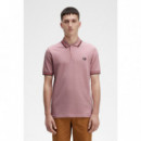 Polos Polo FRED PERRY M3600 Rosa Tiza Rojo Lavado Negro
