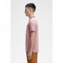 Polos Polo FRED PERRY M3600 Rosa Tiza Rojo Lavado Negro
