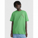 Camiseta TOMMY JEANS Verde Maxilogo Espalda