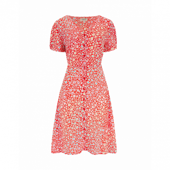 SUGARHILL BRIGHTON Vestidos Vestido Sugarhill Gail Red Rainbow Daisies