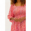 SUGARHILL BRIGHTON Vestidos Vestido Sugarhill Raquel MIDI Shirred Red Rainbow Daisies