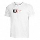 Camiseta Wilson Graphic Tee Bright White  WILSON PADEL