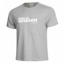 Camiseta Wilson Graphic Tee Heather Gray  WILSON PADEL