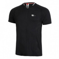 Camiseta Wilson Series Seamless Ziphnly 2.0 Black  WILSON PADEL