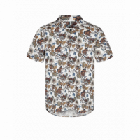 Camisas Camisa ANERKJENDT Manga Corta Akleo Poplin Brown Rice