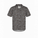 Camisas Camisa ANERKJENDT Manga Corta Akleo Poplin Cornet Blue