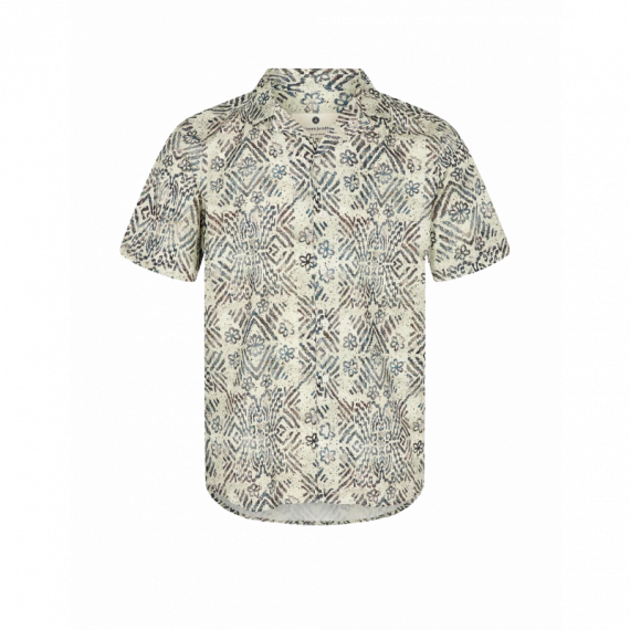 Camisas Camisa ANERKJENDT Manga Corta Akleo Poplin Imperial Blue