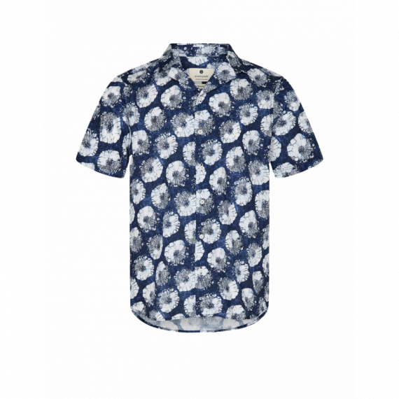 Camisas Camisa ANERKJENDT Manga Corta Akleo Poplin Sky Captain