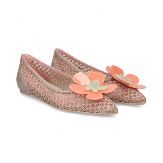 Bailarina Ganchillo Beige Salmon  RAS
