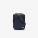 Bandolera Plana Pequeña Lcst de Hombre en Lona Revestida  LACOSTE