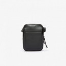 Bandolera Plana Pequeña Lcst de Hombre en Lona Revestida  LACOSTE