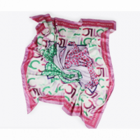 Pañuelo Estampado Dos Leopardos Topos Mujer LOLA CASADEMUNT