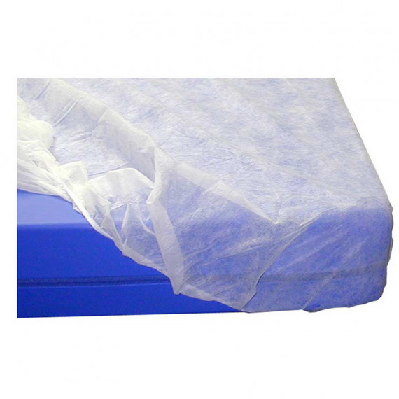 Sabana blanca ajustable con elástico 30 UNIDADES