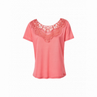 Camisetas Mujer Camiseta SALSA JEANS Lisa con Encaje Rosa - Guanxe Atlantic Marketplace