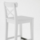 Ingolf Taburete Alto/respaldo 74 Blanco  IKEA